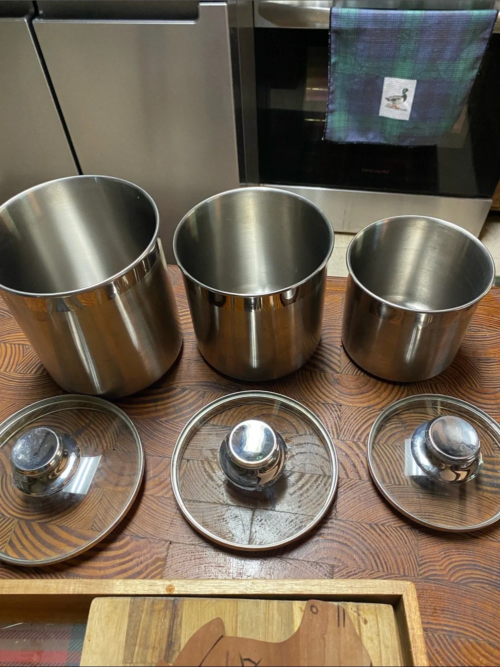 Stainless Steel Kitchen Canister Set - Silver